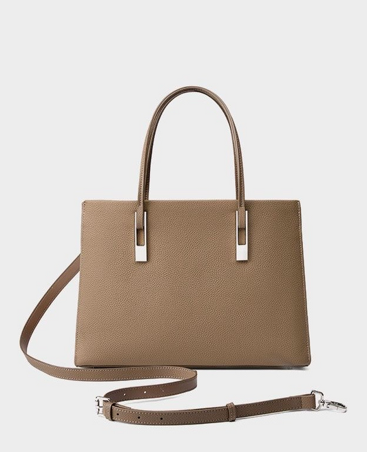 Grand cabas en cuir de vache fendu