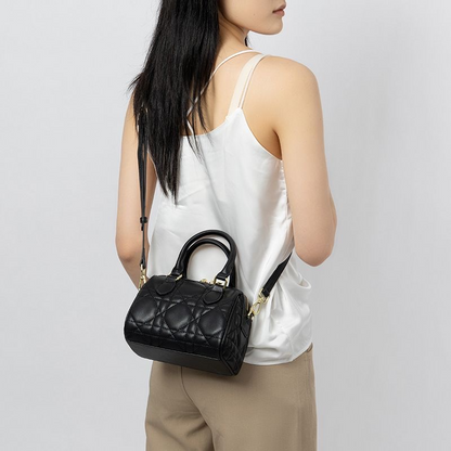 Mini sac à main matelassé en cuir véritable – Style chic et intemporel