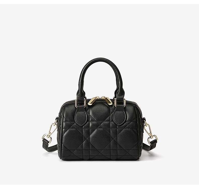 Mini sac à main matelassé en cuir véritable – Style chic et intemporel