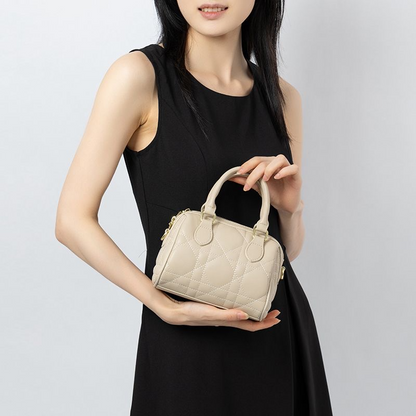 Mini sac à main matelassé en cuir véritable – Style chic et intemporel