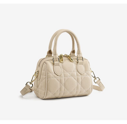 Mini sac à main matelassé en cuir véritable – Style chic et intemporel