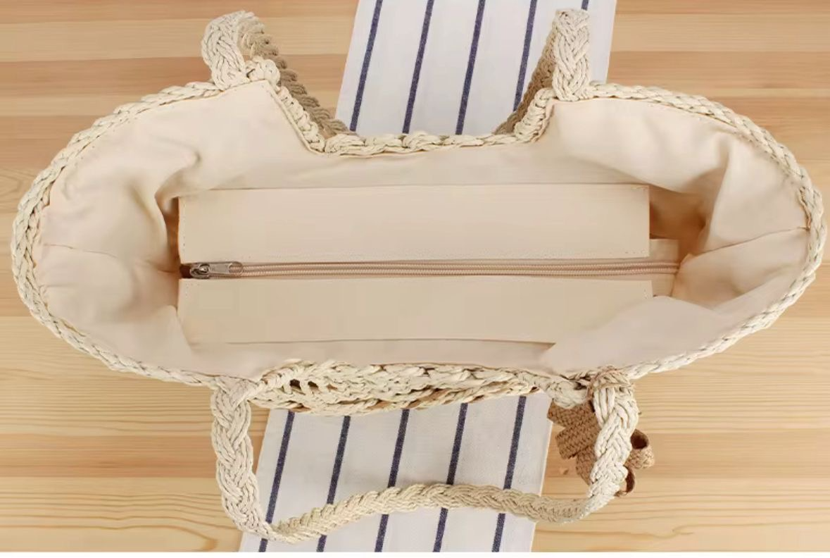 Sac cabas d’été en coton tressé