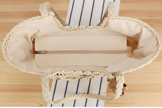 Sac cabas d’été en coton tressé