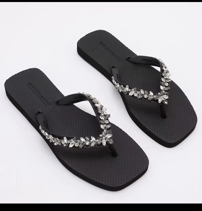 Tongs femme Fleur de Cristaux