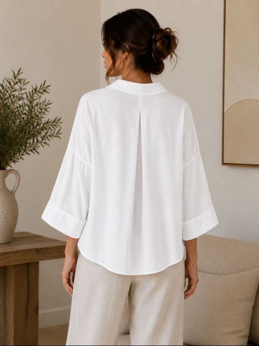 Chemise oversize blanche femme