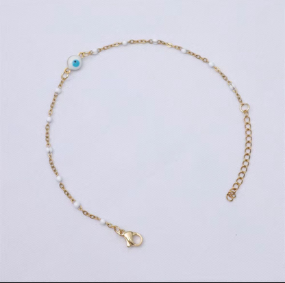 Bracelet Œil Porte-Bonheur en acier inoxydable