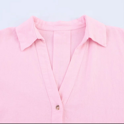 Chemise oversize rose femme