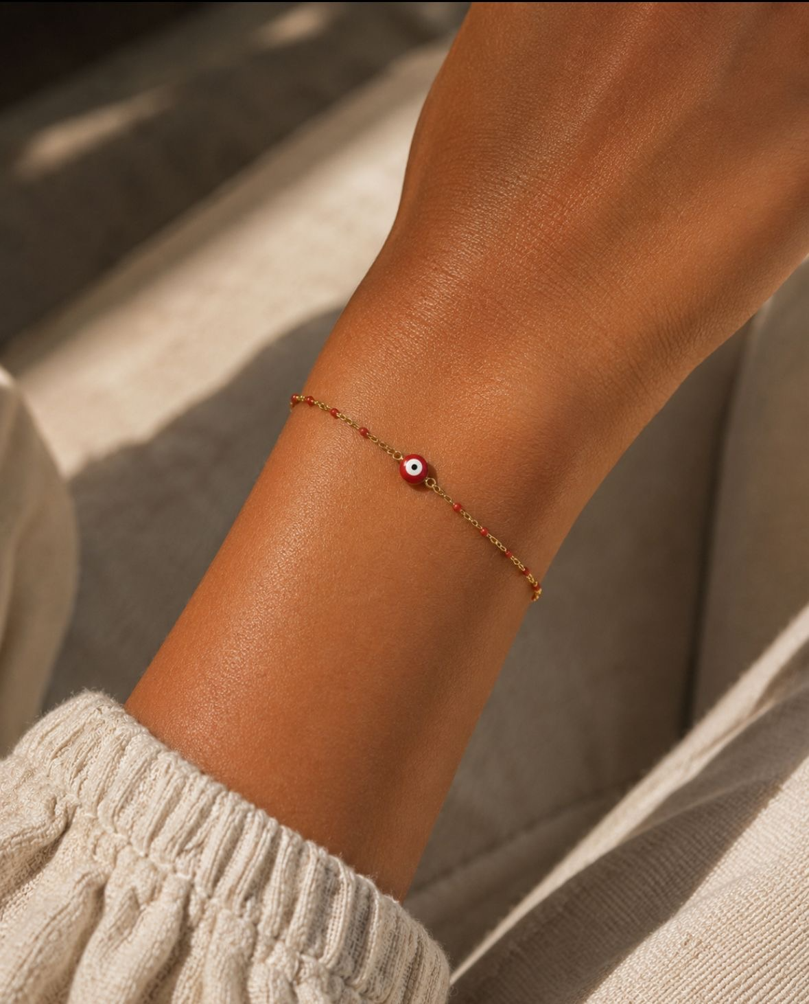 Bracelet Œil Porte-Bonheur en acier inoxydable