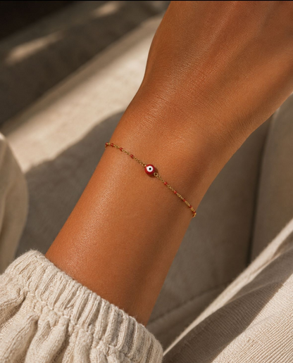 Bracelet Œil Porte-Bonheur en acier inoxydable