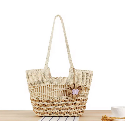 Sac cabas d’été en coton tressé