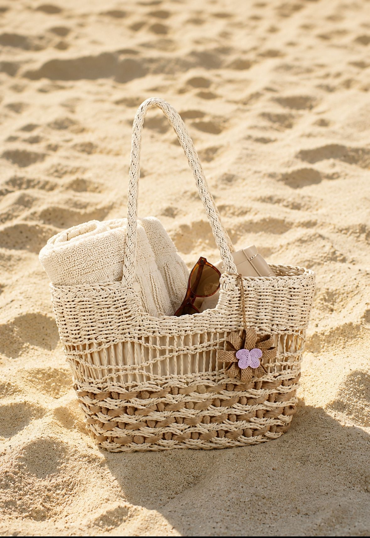 Sac cabas d’été en coton tressé