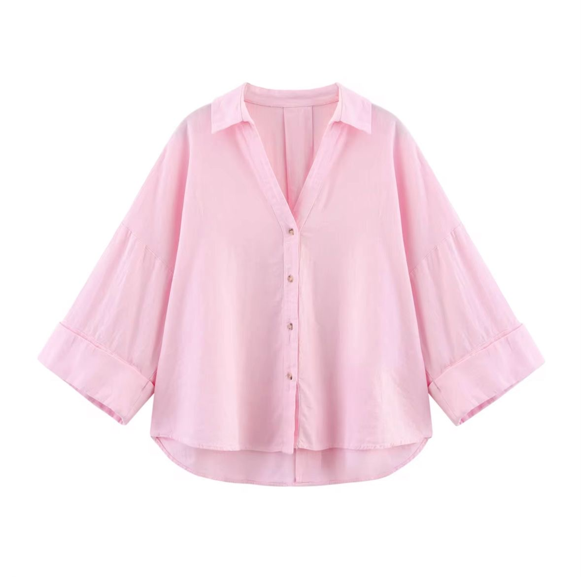 Chemise oversize rose femme